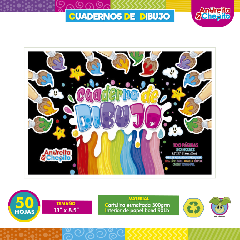 CUADERNO DE DIBUJO "PINCELES"