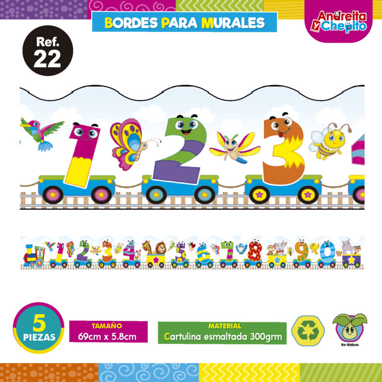 BORDE PARA MURAL  REF 22 "NUMEROS MOTORIZADOS"