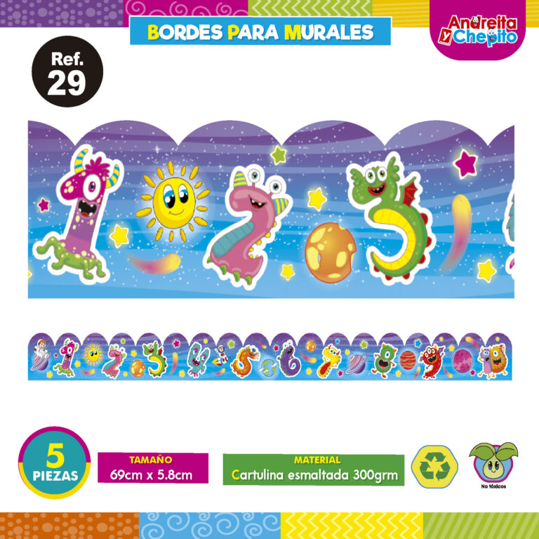 BORDE PARA MURAL  REF 29 "12345... "