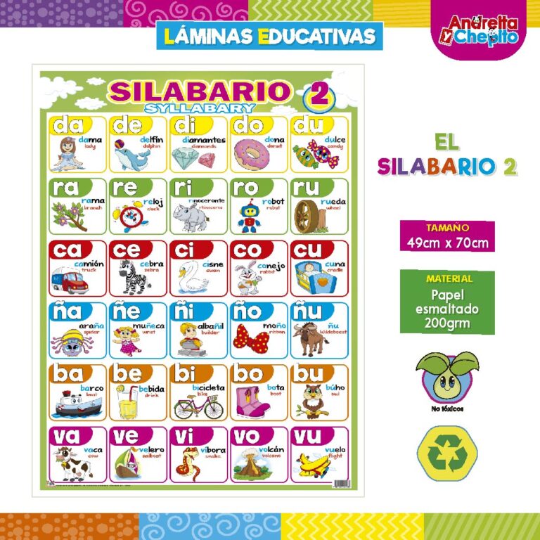 LÁMINAS EDUCATIVAS "SILABARIO 2"